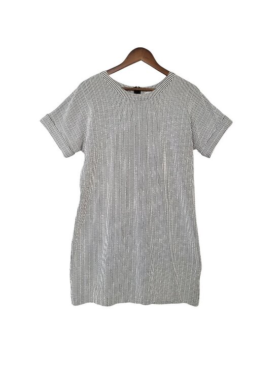 Club Monaco Dresses & Skirts - Club Monaco Striped Ribbed Dress Womens Size L Blue & White